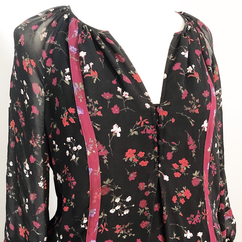 Joie Floral Long Sleeve Mini Dress - Picture 2 of 8